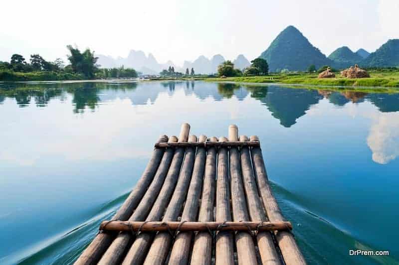 Bamboo-rafting