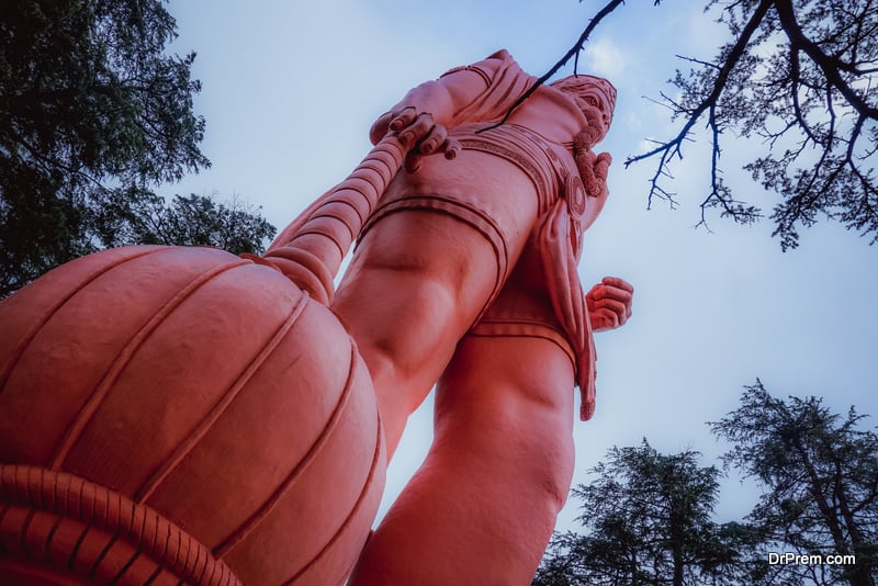 A huge statue of Hanuman. Shimla, India