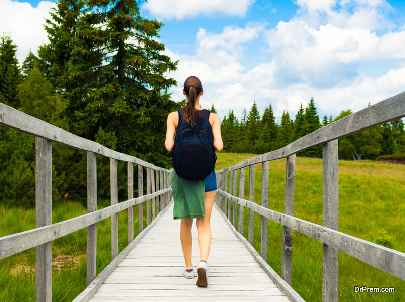 Hiker with backpack 