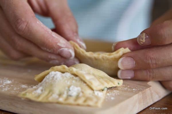 making pasta