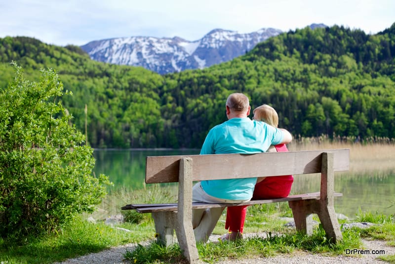 senior couple on sustainable tourism