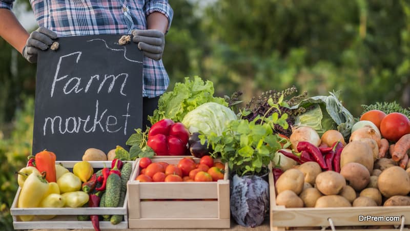 showcasing their farm products