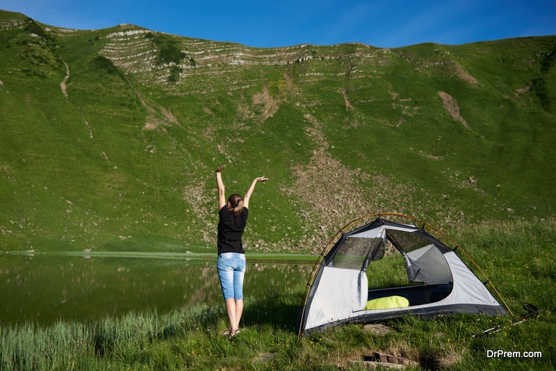 woman feeling closed to nature