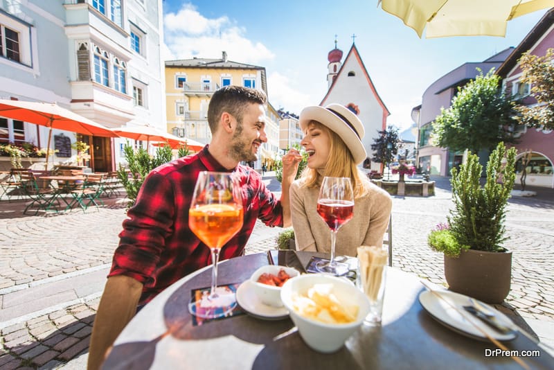 couple at an local eatry