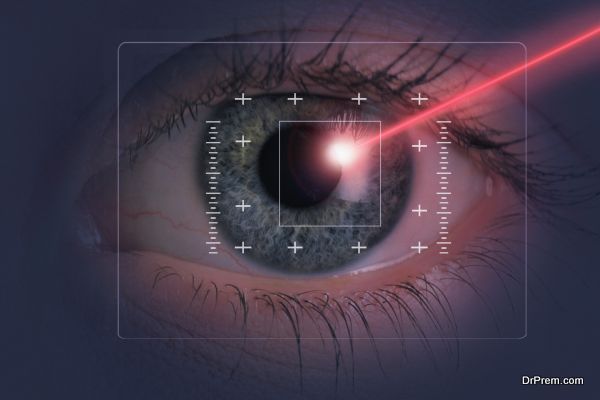 Laser Beam on Eye