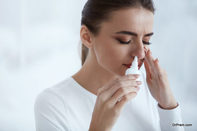 woman having some Nasal issues