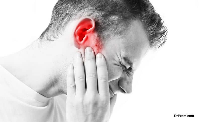 barotrauma or discomfort in the ear