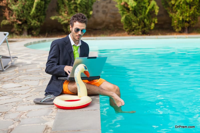 corporate professional at a resort