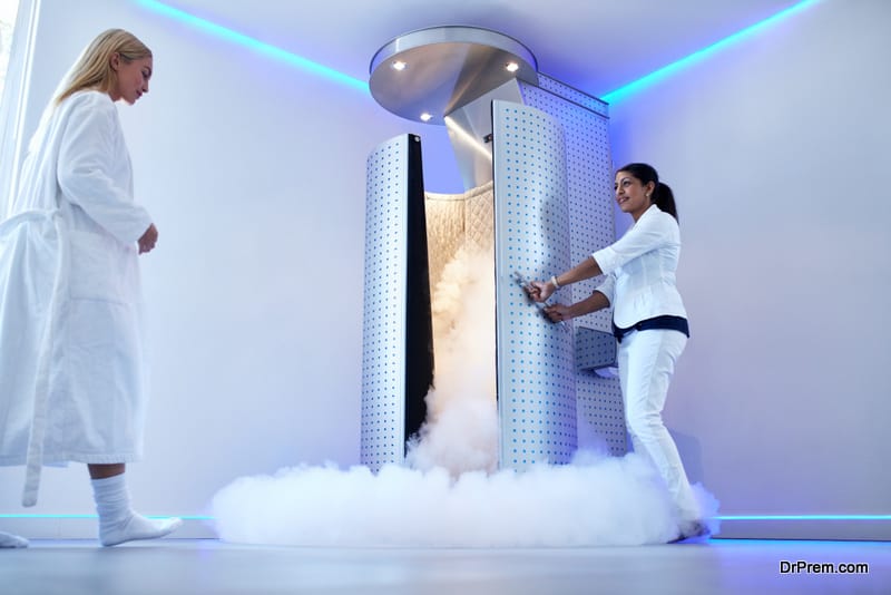 Cryotherapy is getting frozen for a few minutes