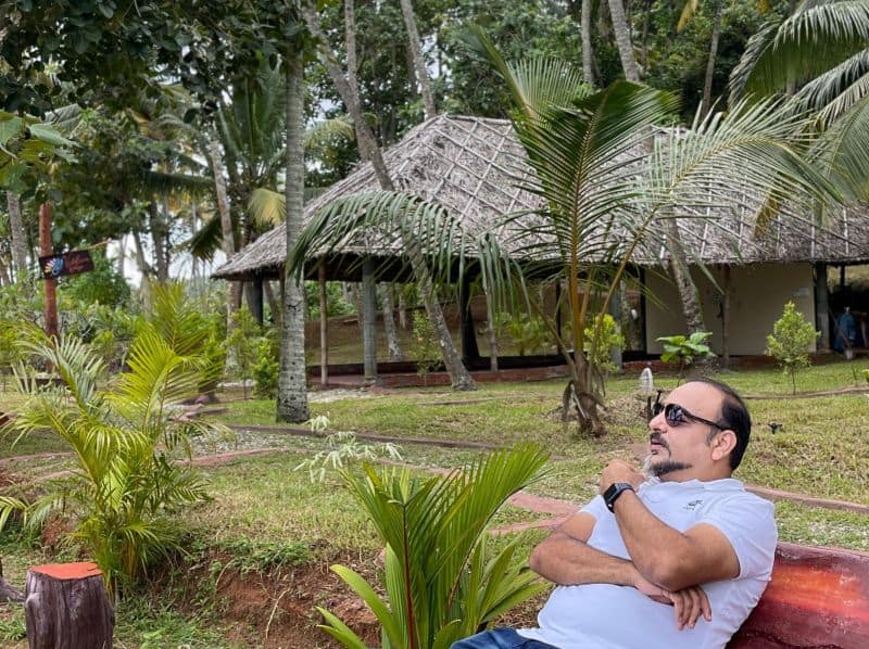 Dr Prem Relaxing at Coconut Lagoon