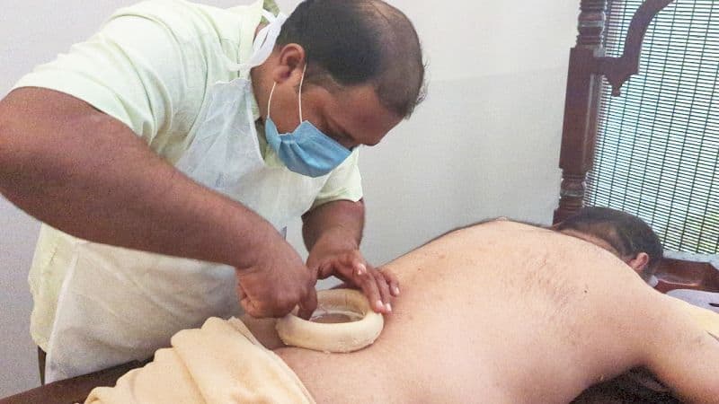 Dr Prem's therapy session at Niraamaya