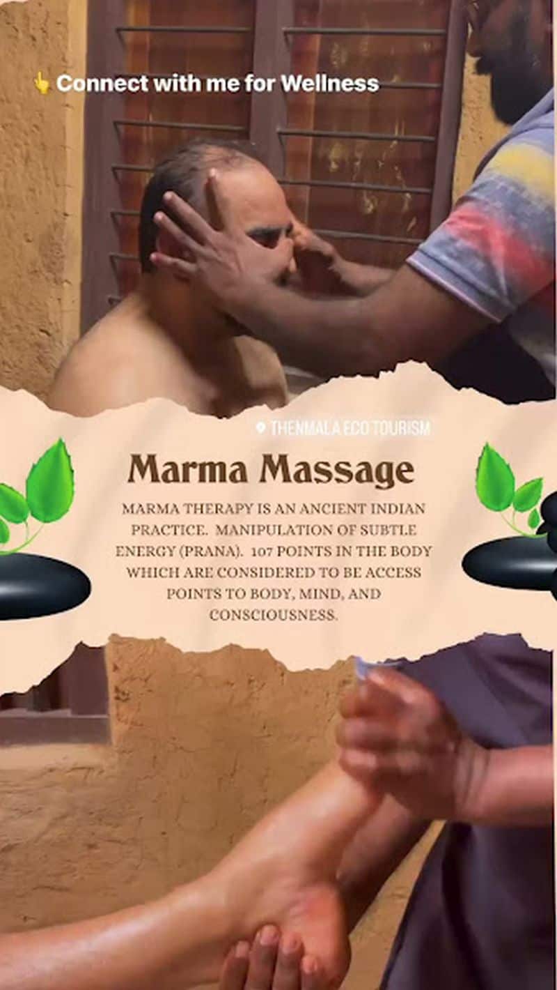 Dr. Prem Receiving MARMA MASSAGE