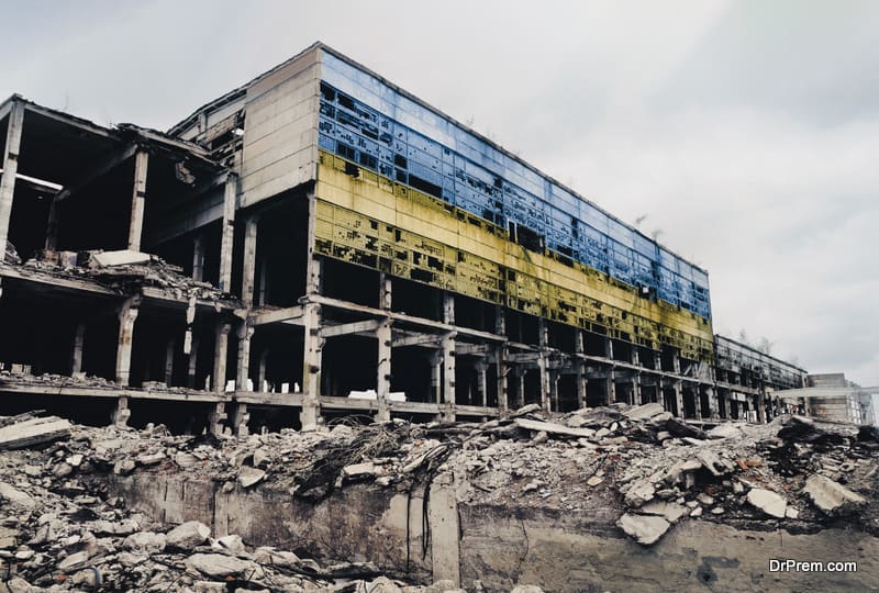 destruction after the war in Ukraine