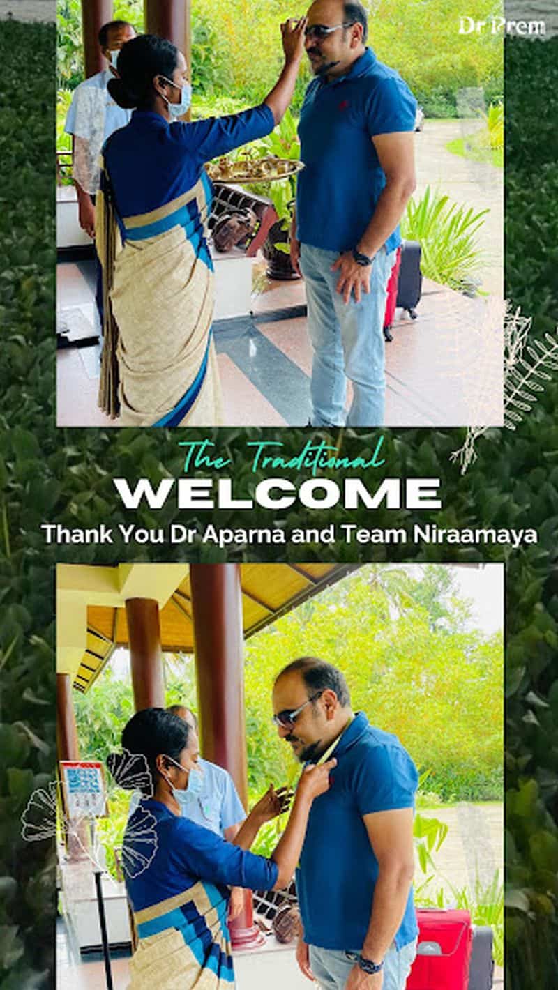 dr prem welcomed at Niraamaya