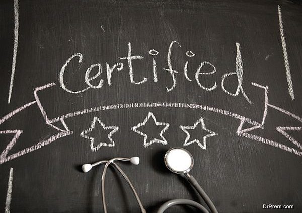 Certified healthcare concept