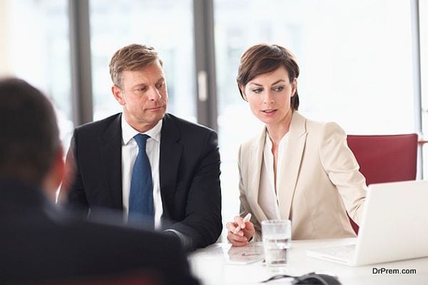 Business colleagues in meeting