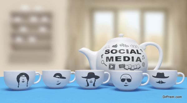 Social media cups teapot