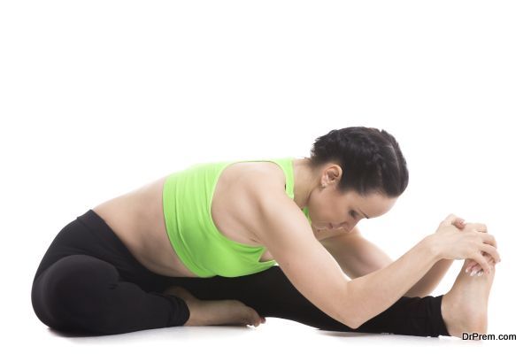 Head-to-Knee forward bend yoga asana