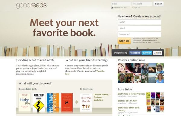Goodreads is an amazing tool