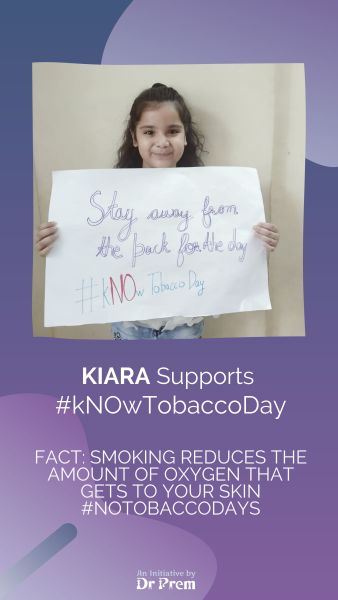 Kiara supports No Tobacco Day