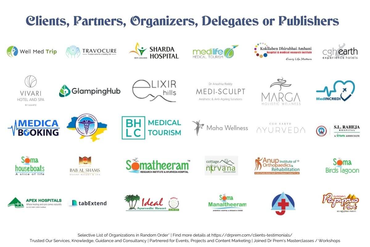 Dr Prem Clients Parters Organizers Logo Showcase